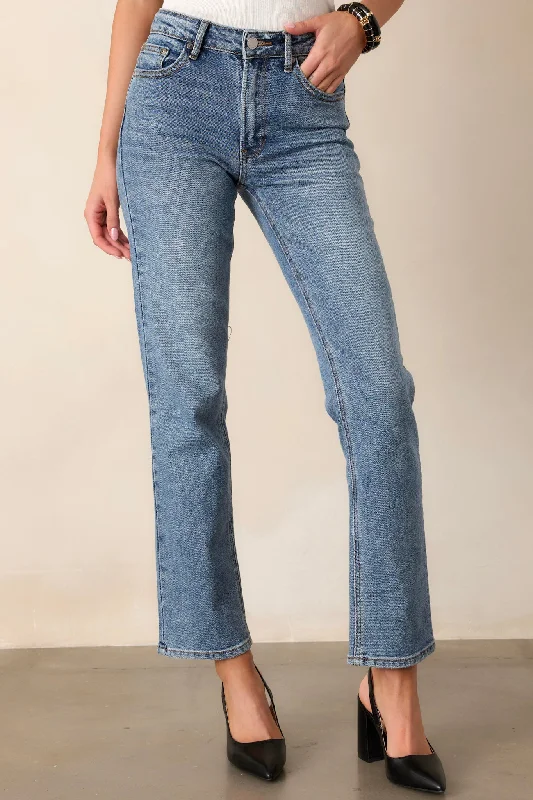 Soft Tops Dusk Enchantment Medium Wash Straight Leg Jeans