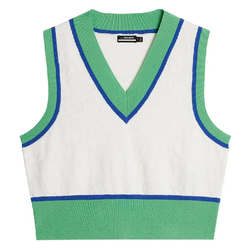 Cozy Apparel J.Lindeberg Barbados Knitted Golf Vest White - FW23 Women