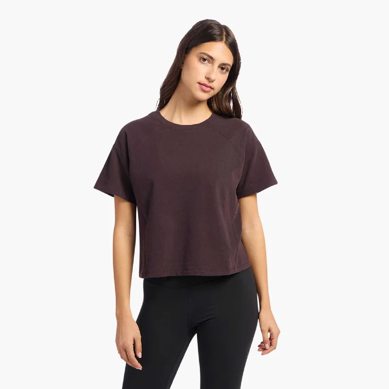 Soft Tops Steady Seamed Tee | Eggplant