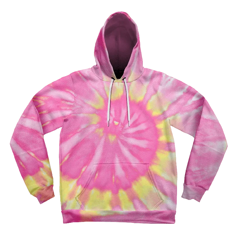 Relaxed Fits Neon Pink Tie-Dye Unisex Hoodie