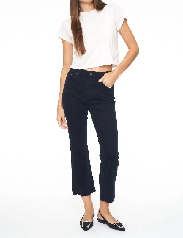 Comfortable Jeans Lennon High Rise Crop Boot Jeans In Abyss
