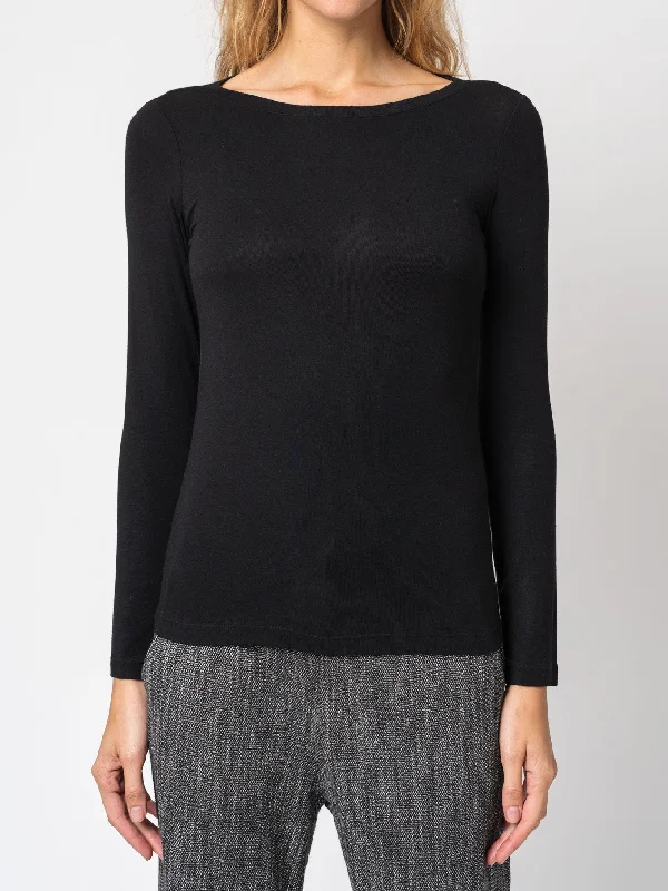 Fashionable Comfort Slim Fit T-Shirt in Stretch Modal Jersey