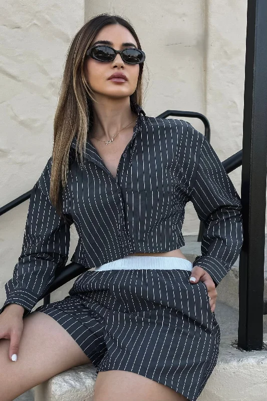 Chic Outfits Heather Stripe 2-Piece Set