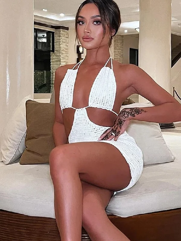 Fashion Comfort A&A Knitted Mini Cut Out Summer Dress