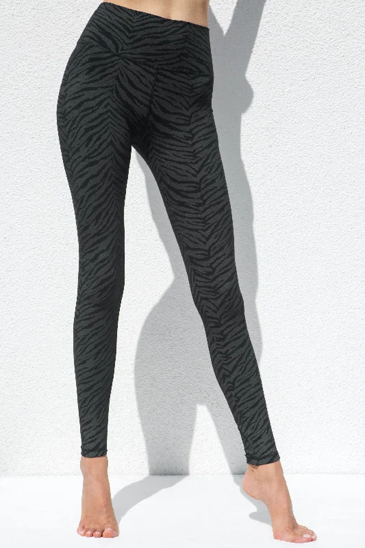 Cozy Knits Zebra Leggings - Black