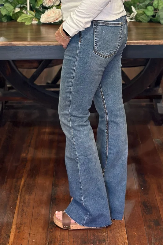 Comfortable Dresses Stella High Rise Flare Jean by Kut From The Kloth