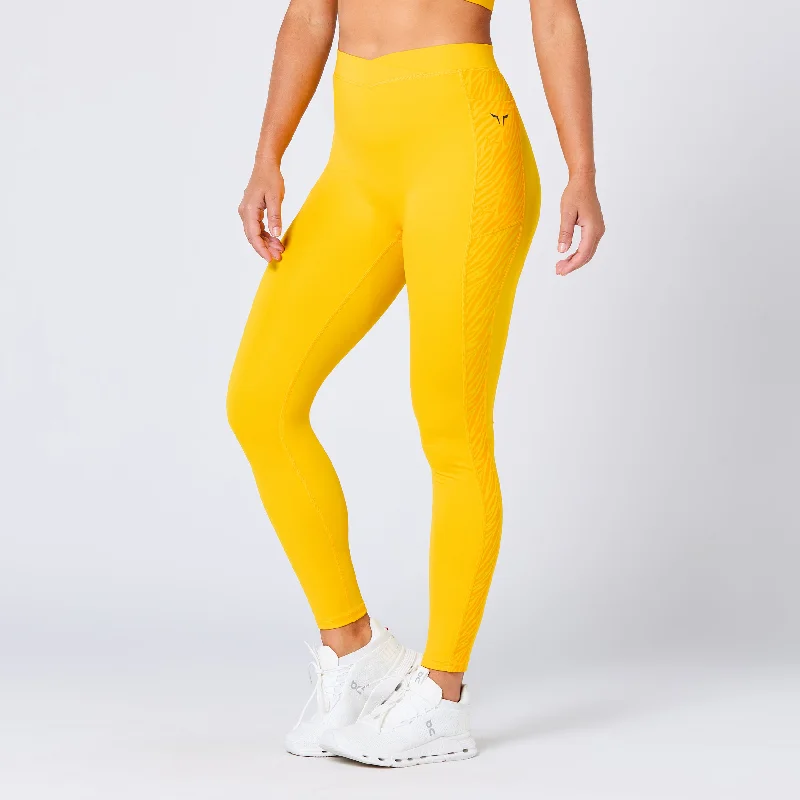 Comfortable Fitwear Crossover Leggings 27" - Spectra Yellow