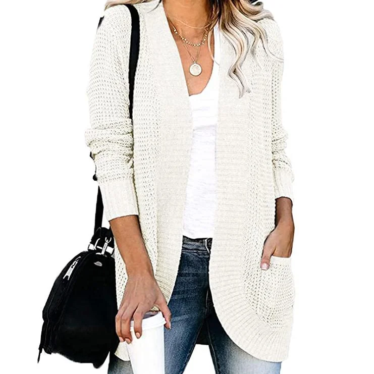 Cozy Essentials Wear Women's Long Sleeve Knit Cardigan Sweater