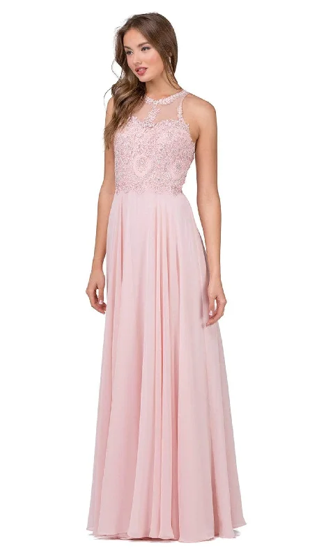 Simple Looks Dancing Queen - 2234 Sleeveless Illusion Jewel Lace Ornate Prom Gown