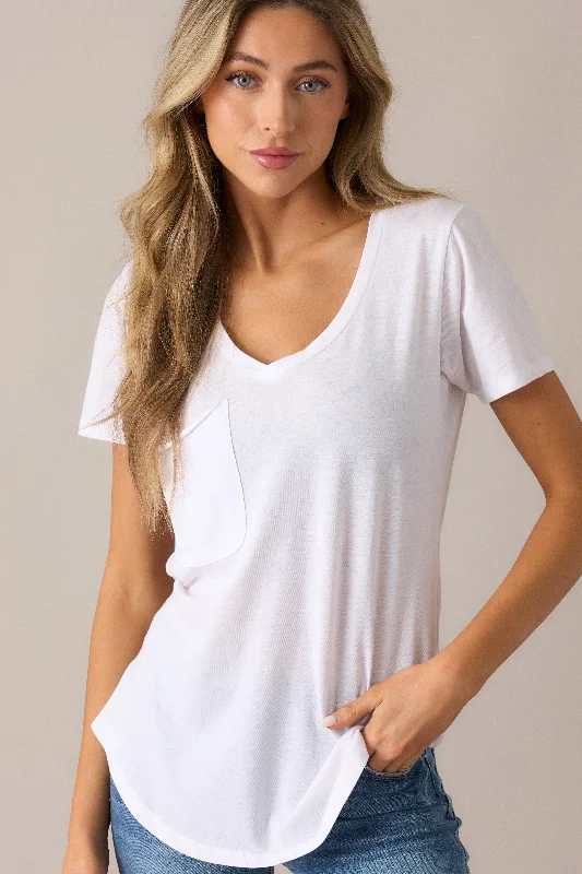 Cozy Fashion Z Supply White Pocket Tee