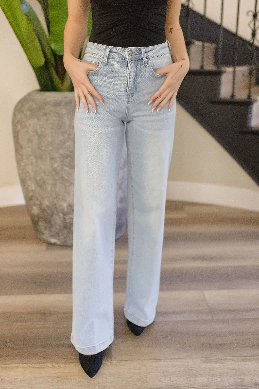 Casual Fit Wear Avery High Rise Wide Leg Jeans Light Wash