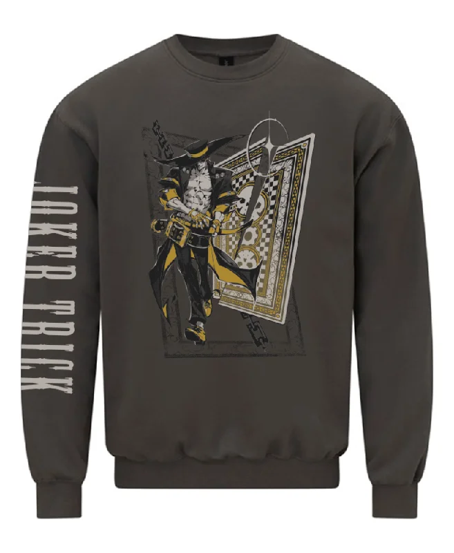 Cozy Lifestyle GUILTY GEAR - 'Johnny Joker Trick' Crew Neck Sweatshirt - Gray