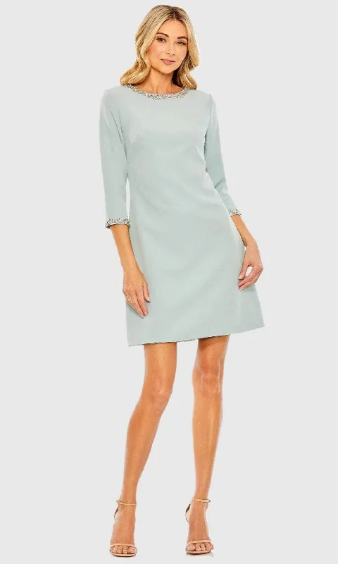 Cozy Chic Wear Ieena Duggal 20697 - Embellished Quarter Sleeve Cocktail Dress