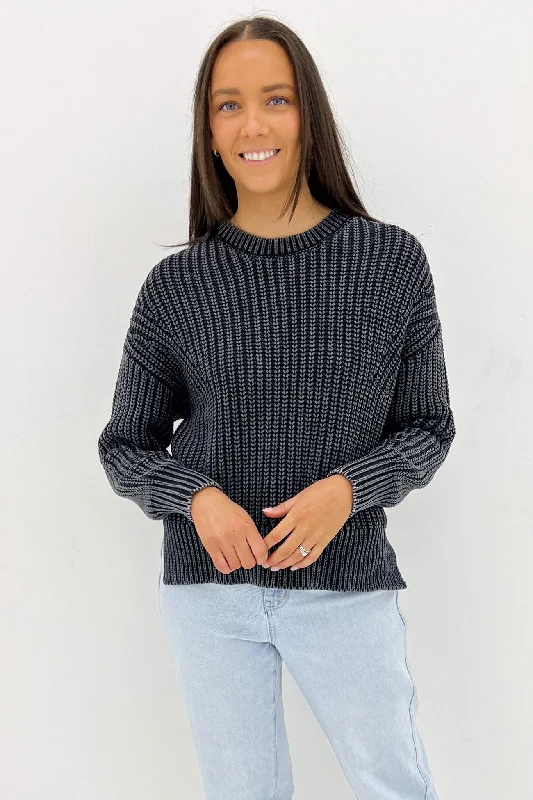 Comfortable Chic Winnie Knit Crew Black