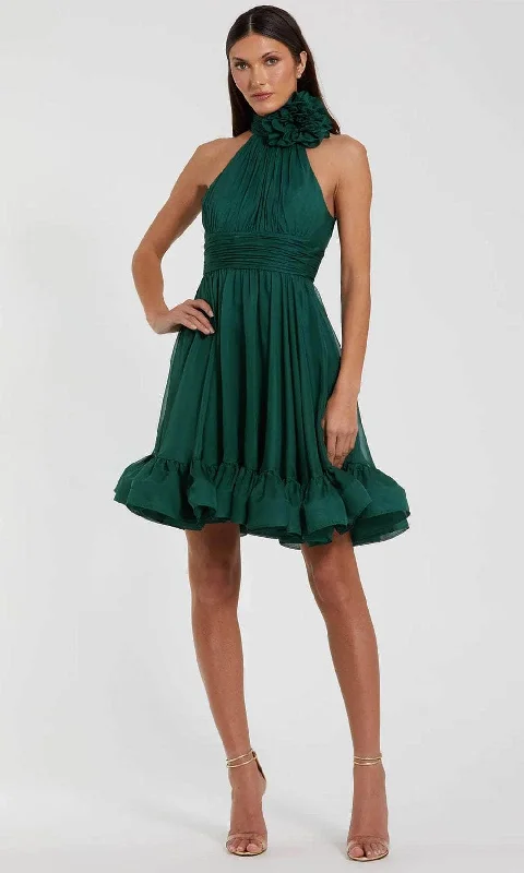 Relaxed Fashion Ieena Duggal 56080 - High Neck Sleeveless Cocktail Dress