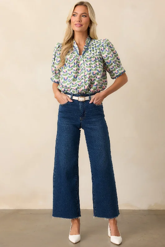 Soft Fabric Looks Already On It Dark Wash Wide Leg Jeans