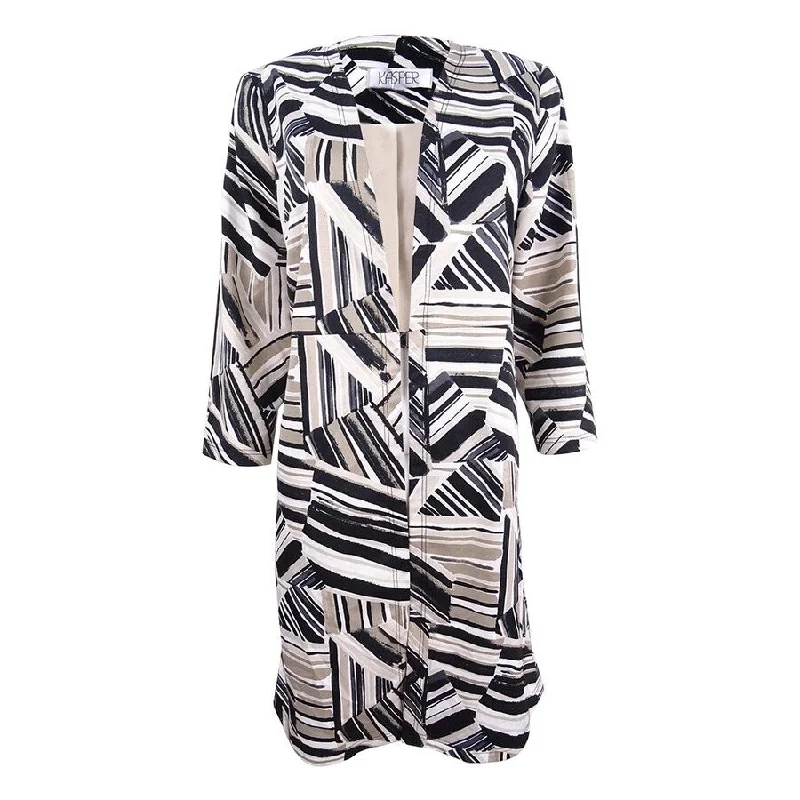 Cozy Fashion Trends Kasper Women's Abstract-Print Ottoman Jacket