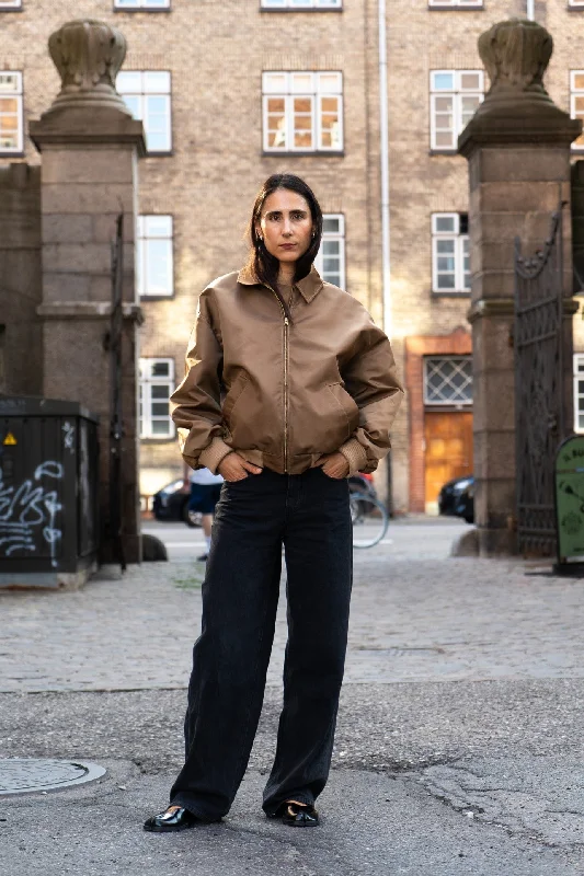Soft Feel Puff and Pencil Bomber Jacket