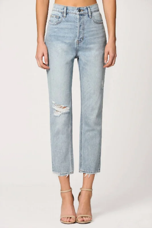 Relaxed Fashion Tracy High Waist Straight Denim In Blue