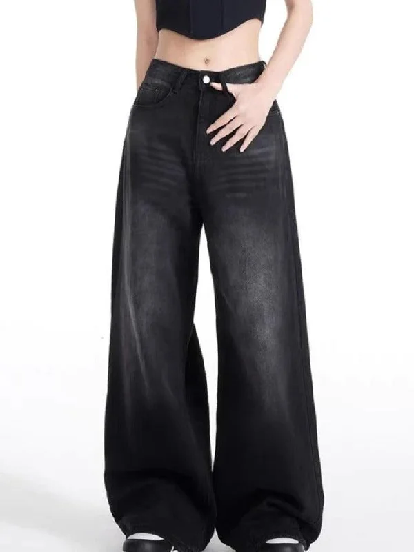 Modern Chic Vintage Black Wash High Rise Boyfriend Jeans