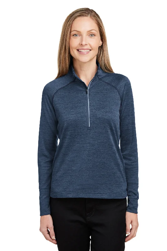 Stylish Ease Spyder Womens Mission 1/4 Zip Sweatshirt w/ Pockets - Frontier Blue