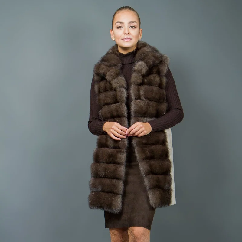 Comfortable Fashion Looks Loro Piana Cashmere and Russian sable Fur vest