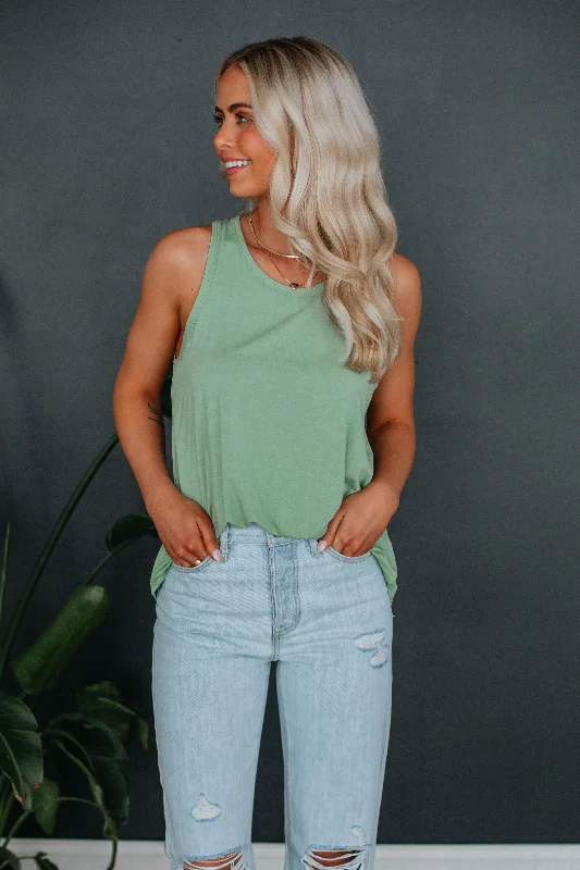 Fashion Comfort Dava Basic Tank - Sprout