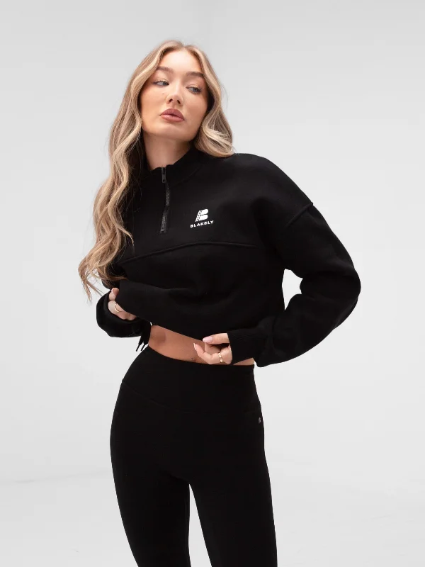 Cozy Essentials Wear Apex Pro 1/4 Zip Sweater - Black