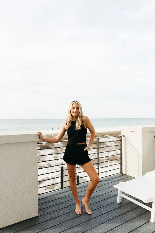 Soft Fabric Looks Take A Walk Tank - Black