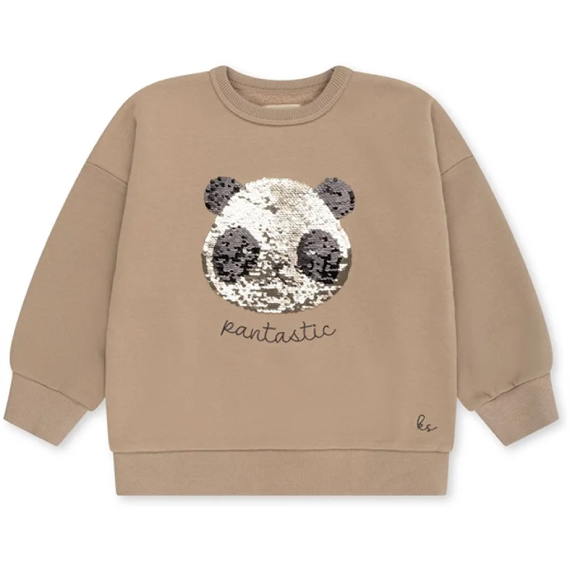 Casual Chic Outfits Konges Sløjd Oxford Tan Lou Sequin Sweatshirt