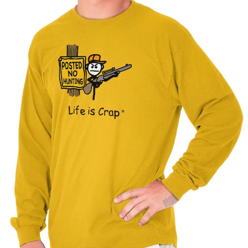 Timeless Outfits Posted No Hunting Long Sleeve Tee