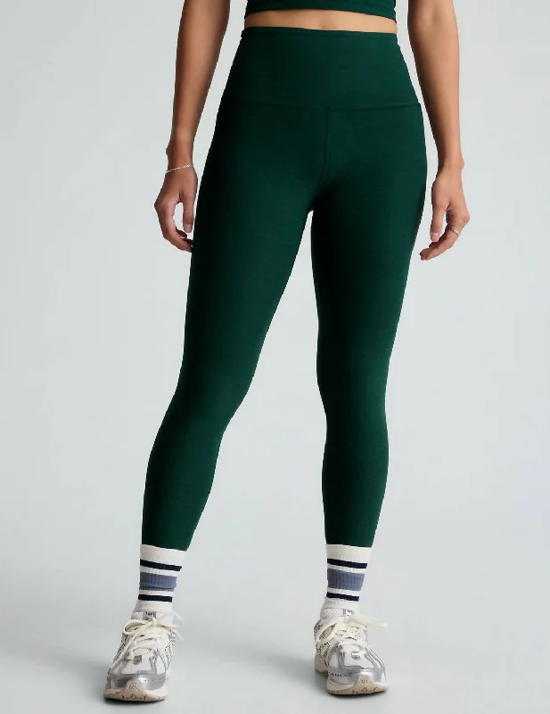 Effortless Looks Spacedye Caught In The Midi Legging In Dark Spruce Green Heather