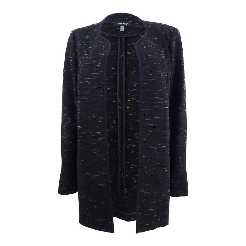 Elegant Casuals Nine West Women's Jacquard Topper Jacket (4, Black)