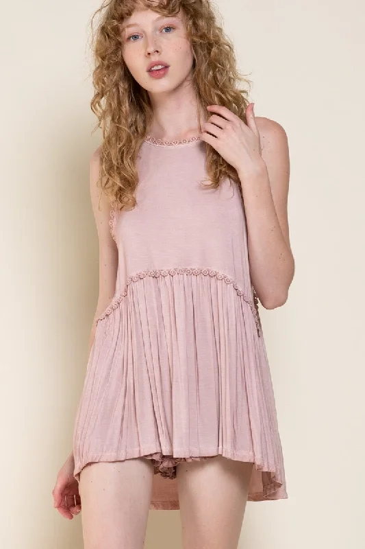 Light Dressing Sweet & Simple Babydoll Top, Pink