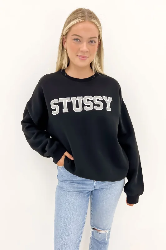Warm Wear Relaxed Oversize Crew Black