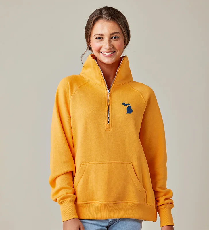 Fashion Comfort Women's Michigan Boxy Half Zip Fleece