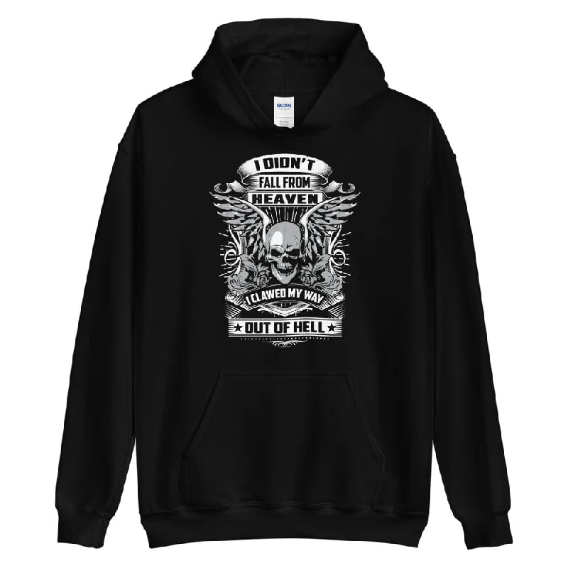 Casual Fit I Didn't Fall From Heaven - Skull Hoodie - up tp 5XL