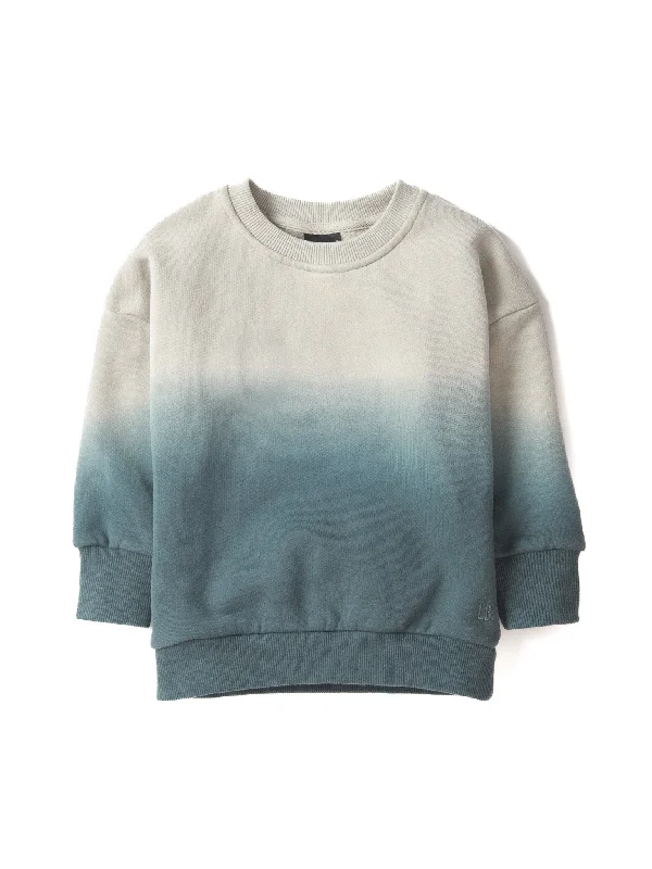 Relaxed Clothing Ombre Elevated Crewneck - Night Fall
