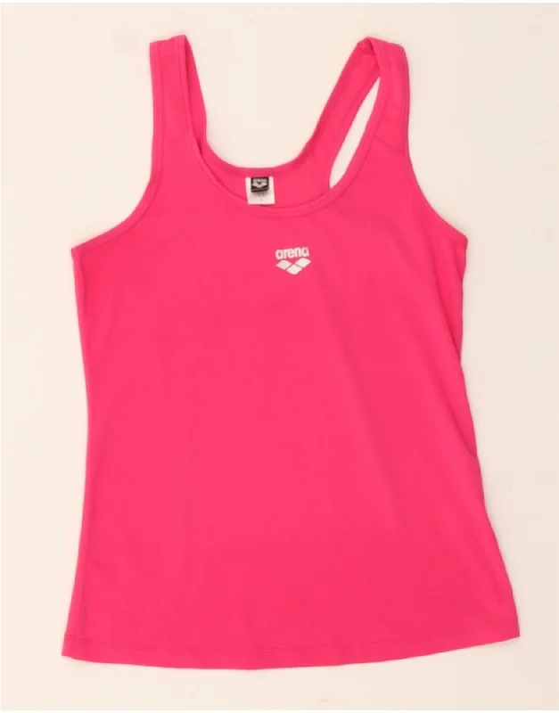 Cozy Fit Wear ARENA Womens Crop Vest Top UK 10 Small Pink Polyester