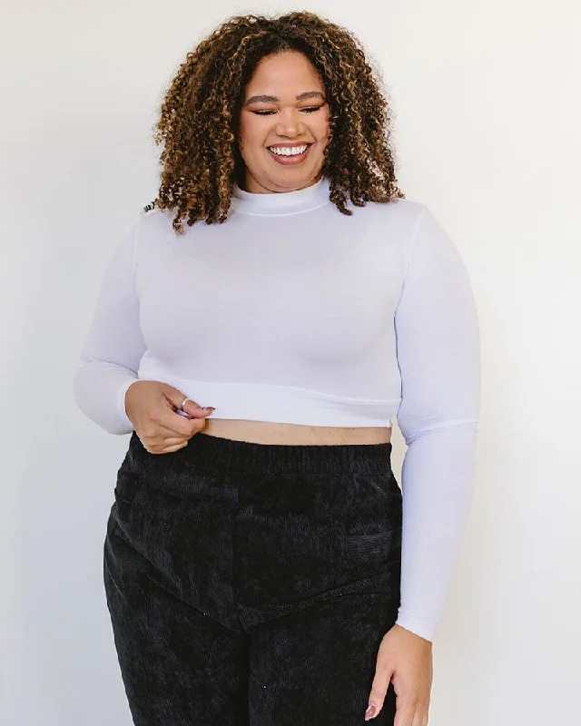 Fashionable Comfort Mock Neck Long Sleeve