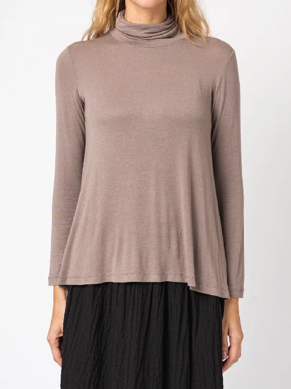 Cozy Shirts Flared Turtleneck Shirt