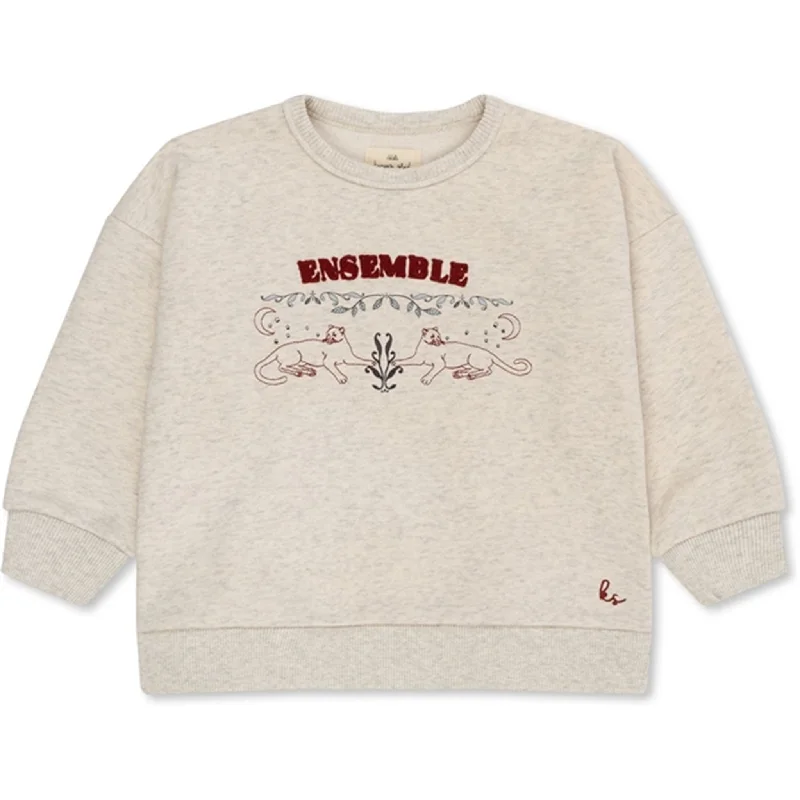 Trendy Dresses Konges Sløjd Grey Melange Lou Sweatshirt