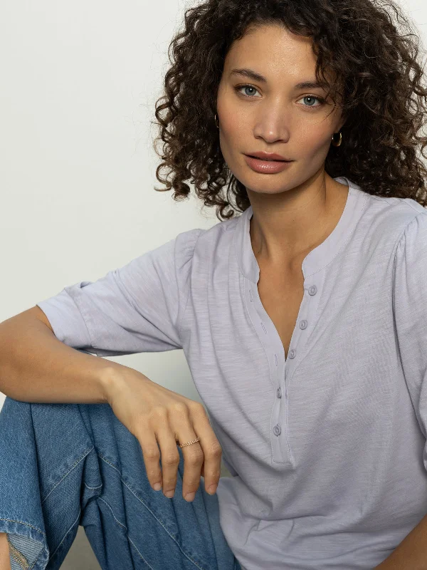 Effortless Outfits Mixed Media Tee Lavender Mist