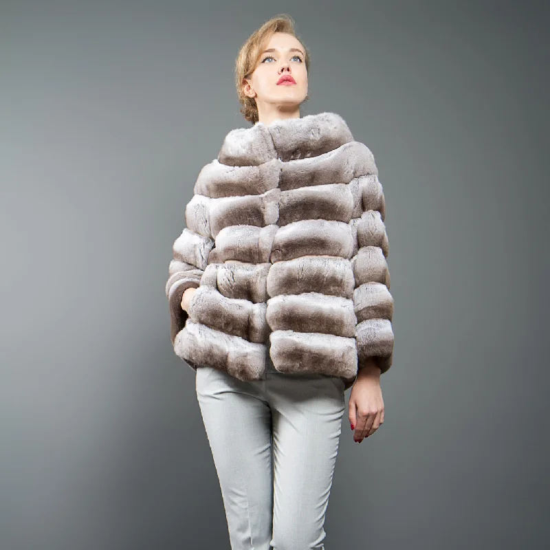 Comfy Pants Chinchilla Fur Jacket Luxury