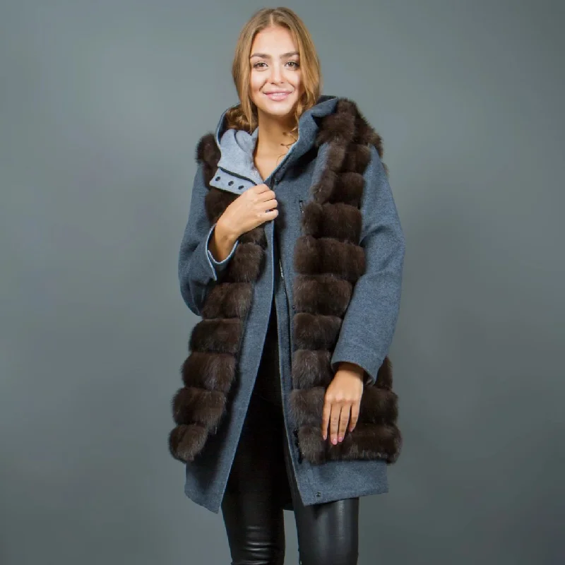 Casual Comfort Loro Piana cashmere Parka and Russian Sable fur vest