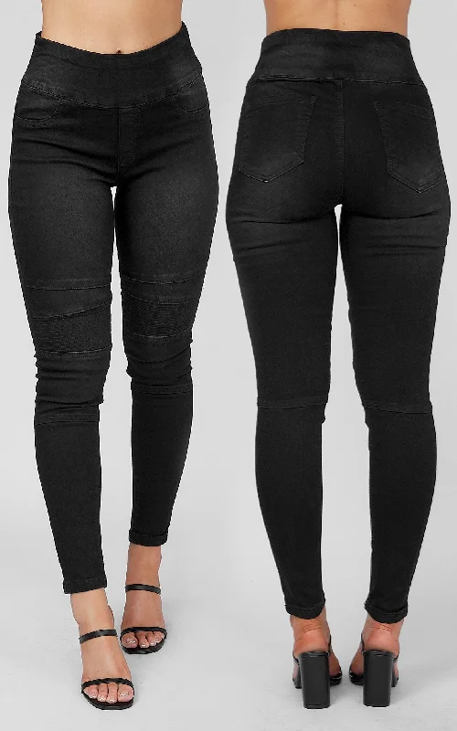 Comfortable Sweaters Pirilisa Jeggings - Black