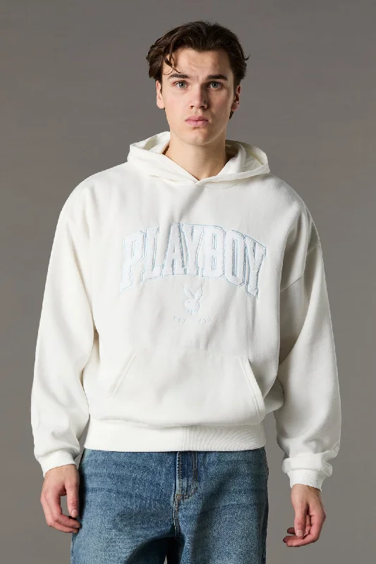 Everyday Style Playboy Chenille Embroidered Fleece Hoodie