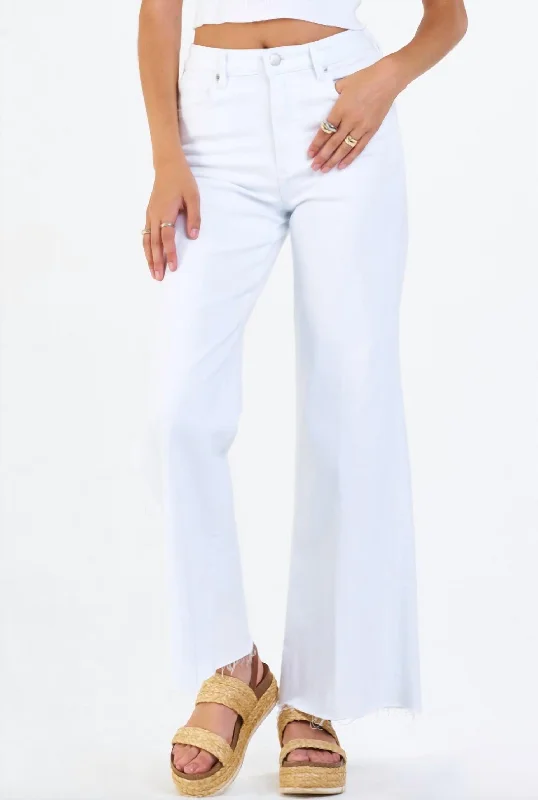 Comfy Dress Fiona Optic White Wide Leg Jean