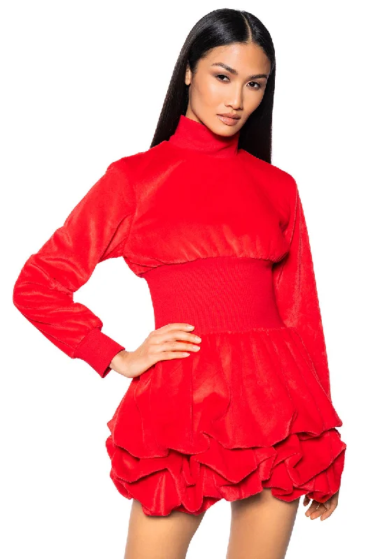 Cozy Knits BOLD CHARACTER VOLUME MINI DRESS