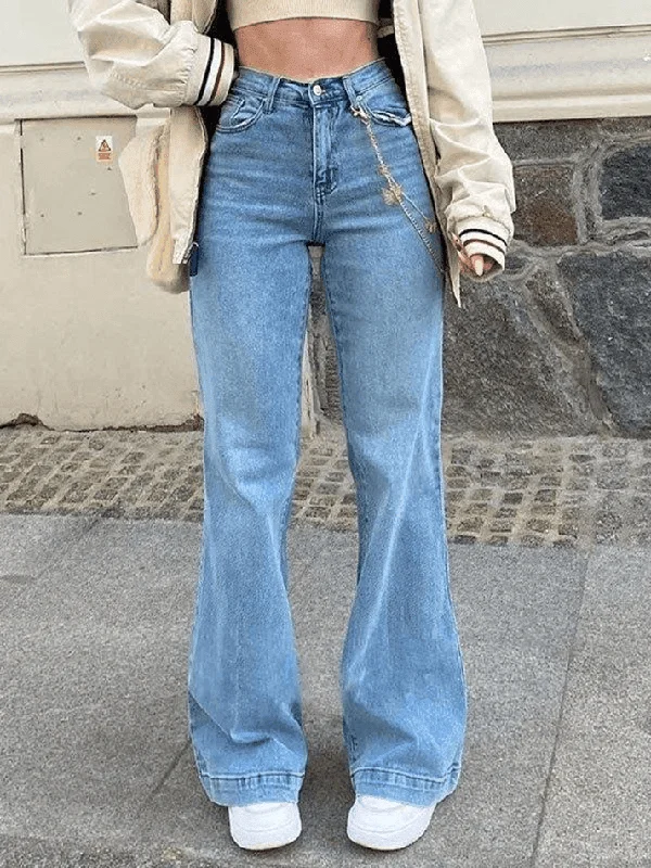 Relaxed Fashion Mid Waist Washed Boyfriend Jeans